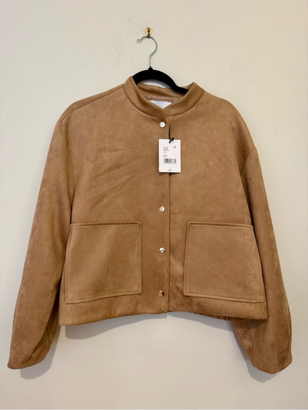 Women’s Suede Tan Bomber Jacket